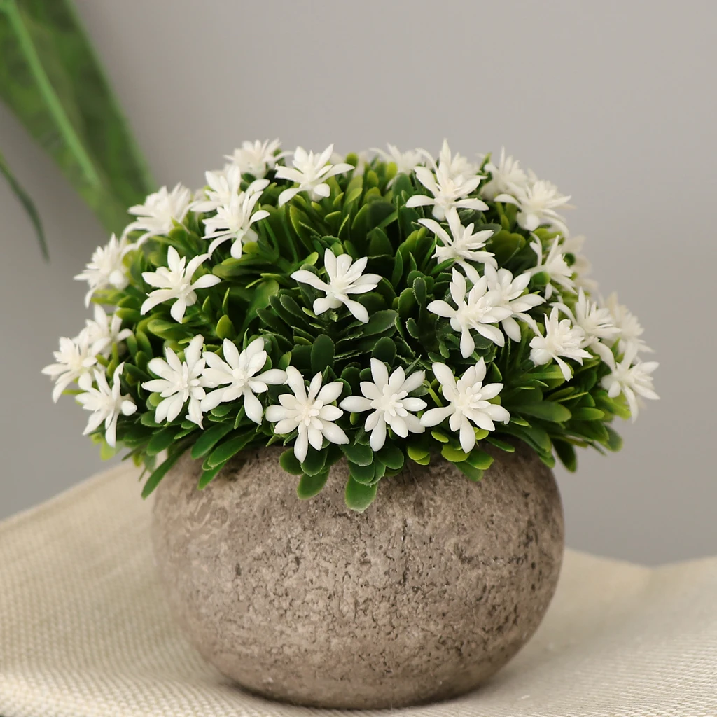 Hot Sales Artificial Shrubs Faux Plastic Fake Gypsophila Potted Flowers Indoor Outside Home Garden Office Wedding Decor | Дом и сад