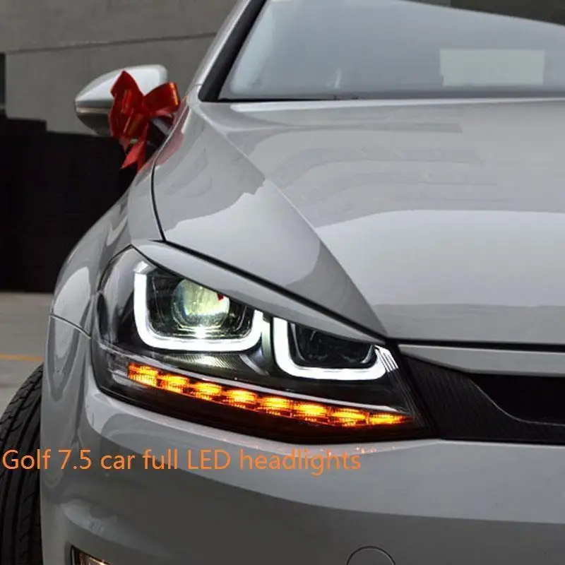 Ходовые огни Luces Para авто светодиодный Assessoires Поворотники боковые Automovil автомобильное освещение фары 18 для Volkswagen Golf 7 - Цвет: Number 16