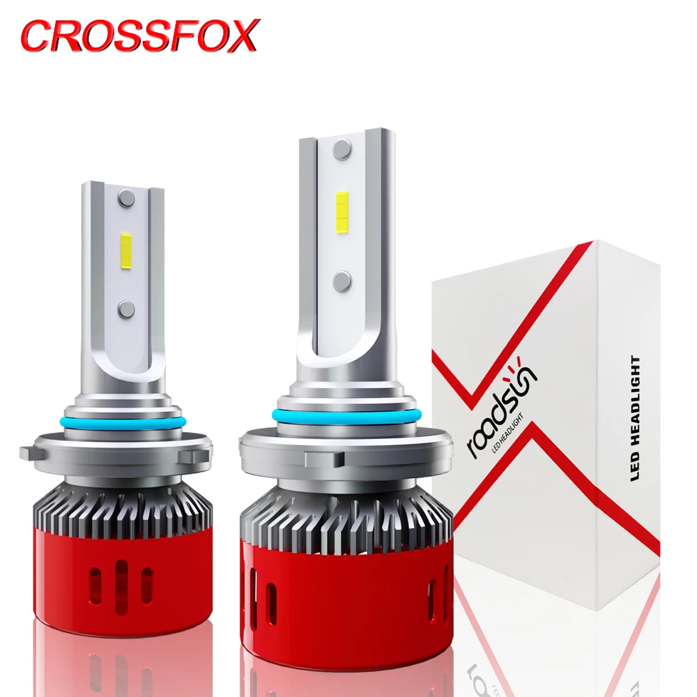 CROSSFOX автомобильная лампа h7 Светодиодный Turbo H4 фара H8 H9 H11 H1 12 в 6000 К 9006 HB4 9005 HB3