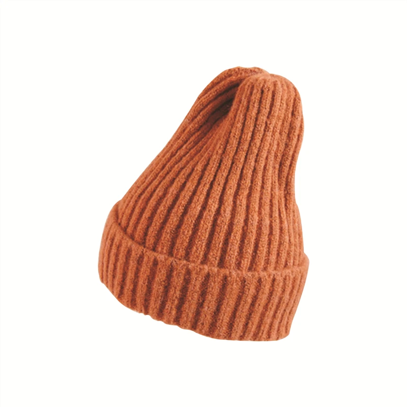 

Knitting Beanie Winter Hats Parent-child Outfit Woolen Hat Pure Color Baby Hat Korean Of Children's Candy Color Warm Ear Caps