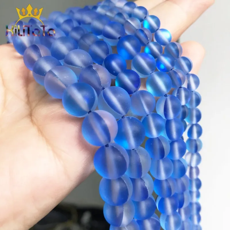 Natürliche Matte Schwarz Weiß Achate Weiß Tridacna Kristall Glas Runde Perlen Für Diy Armband Schmuck, Der 15'' 4 6 8 10 12mm – Detail 24