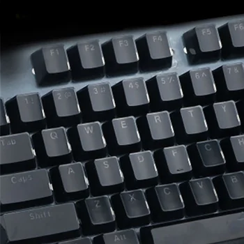 

104pcs Durable Computer Low Profile Home Crystal Edge Design Waterproof ABS Office Ergonomic Keycap Practical Accessory Removal