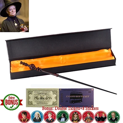 22 Kinds of Harry Series Magic Wand with Box Voldemort Ron Hermione Dumbledore Luna Magic Wand Knight Bus Hogwart Train Ticket - Цвет: McGonagall