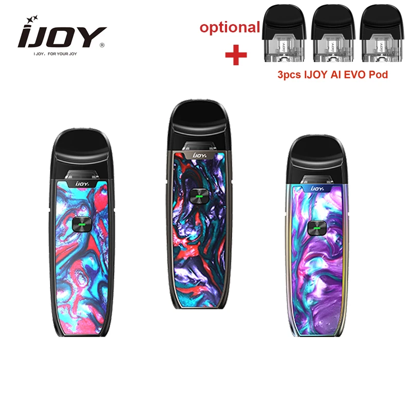 

New arrival IJOY AI EVO Resin Pod Vape Kit with 1100mAh Battery with 2.8ml Cartridge & 20W Output All in One Vape Pen E-Cig Kit