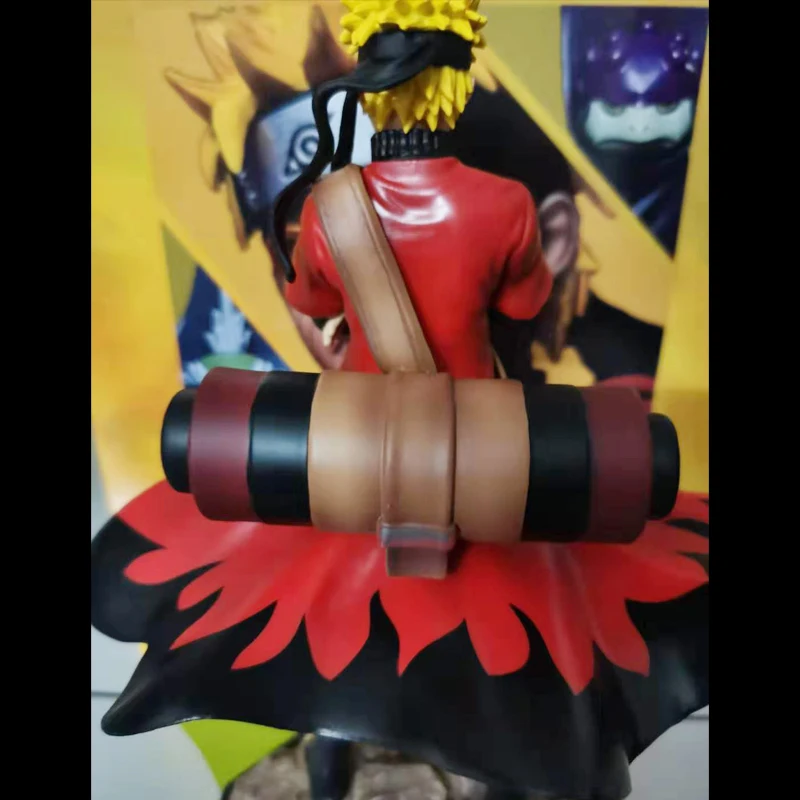 Goede Uzumaki Naruto Sage Mode Action Figure Speelgoed Naruto Shippuden Anime Beeldje Met Kikker Collectible Model Speelgoed Pop 220mm