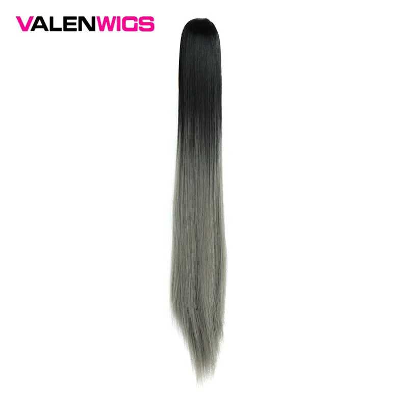 ValentWigs 24 ''Омбре Цвет Коготь заколка для хвоста синтетические волосы