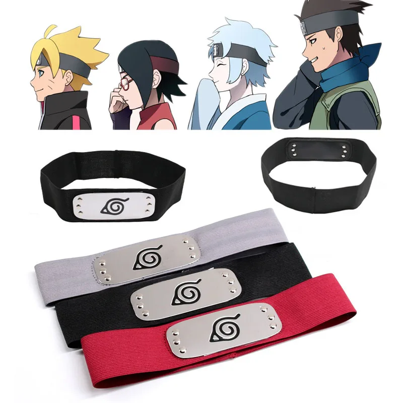 

Cheap Headwear Anime Uzumaki Boruto Mitsuki Headband Uchiha Sarada Cosplay Accessory Halloween Gifts