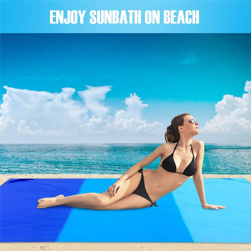 

Free Beach Blanket Large Oversized Waterproof Sand Proof Beach Mat Lightweight Portable Picnic Mat for Travel Camping Hiking
