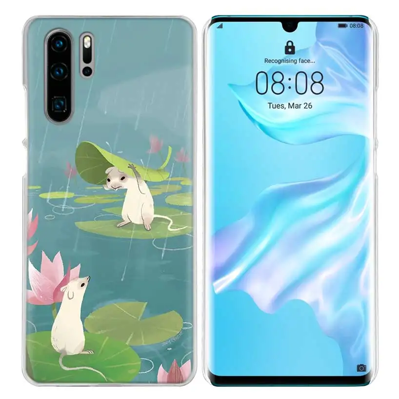 Жесткий чехол для huawei P30 P20 P10 mate 30 20 10 Nova 5 5i Pro Lite P Smart Z Plus милая крыса с животными