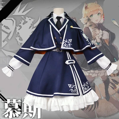 Hoge Quallity Anime Arknights Mousse Lolita Jurk Vrouw Cosplay Kostuum Shirt + Jurk + Rok + Mantel + Tie + scoks + Riem + Hoed Hoge Quallity Anime Arknights Mousse Lolita Jurk Vrouw Cosplay Kostuum Shirt + Jurk + Rok + Mantel + Tie + scoks + Riem + Hoed