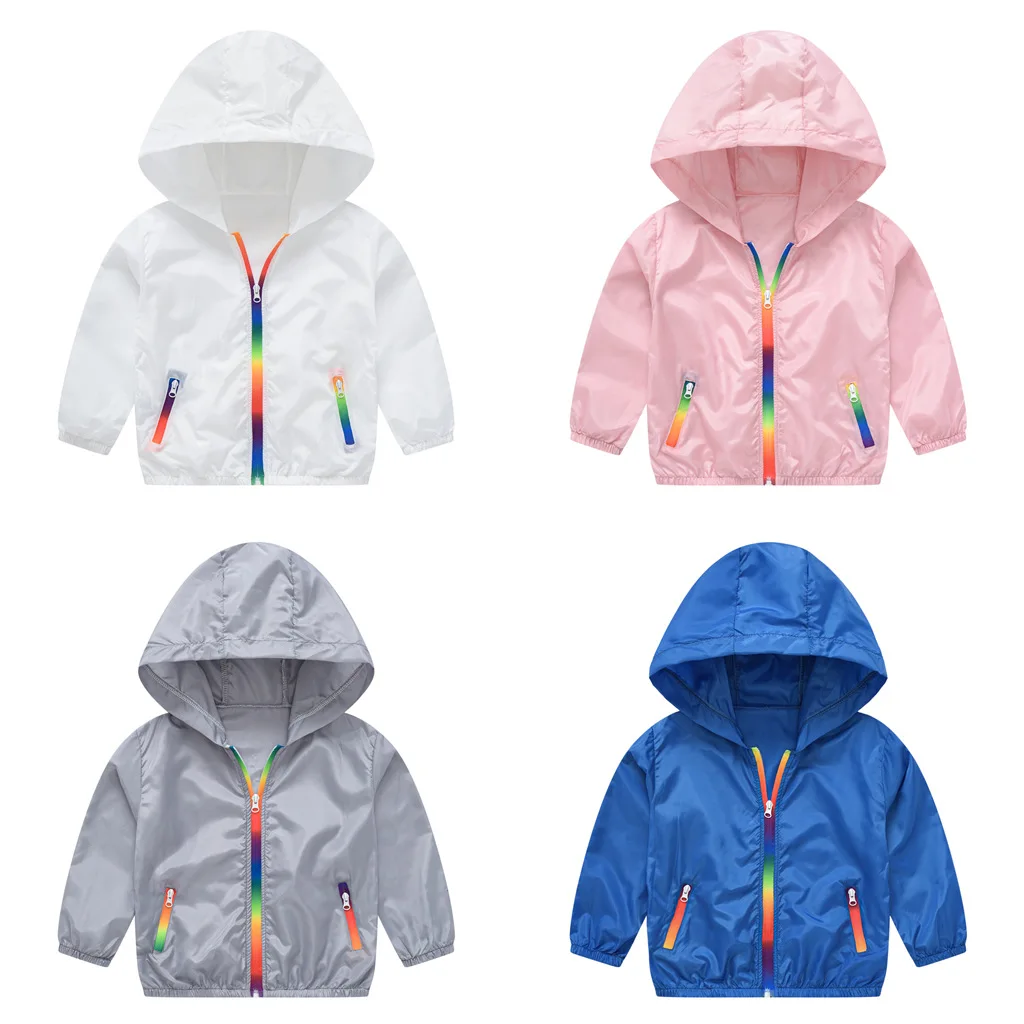 2021 New Children's Hooded Sun Protection Clothing Summer Autumn Baby