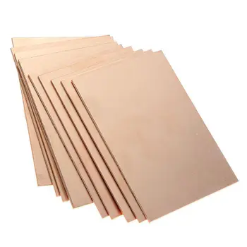 

10x 70*100*1.5mm Bakelite One-Side Copper Clad Single PCB Circuit Boards Single