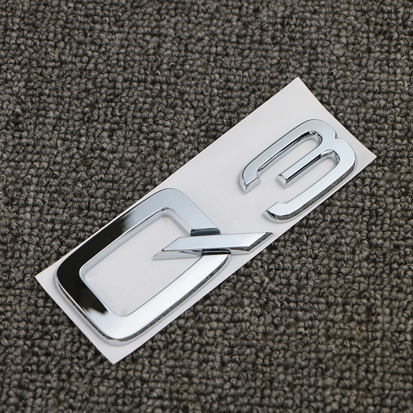 Rear Trunk Emblem Logo Badge Sticker For Audi A3 A4 A5 A6 A7 A8 Q3 Q5 Q7 3.2 3.0T 2.0T 4.2 2.4 3.6 car window stickers