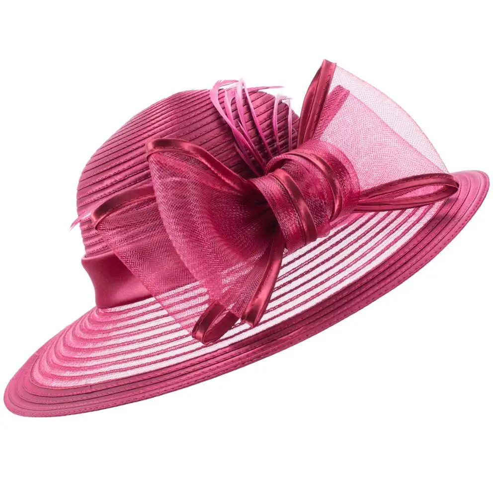 Hats Women Ribbon Satin Derby Cap Church Hats Satin Hat Sun Hats Lawliet Ribbon Sun