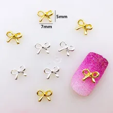 Роспись ногтей материал оптом в японском стиле популярный DIY Горячая металла выдалбливают Bowtie сплава Лук ногтей стикер