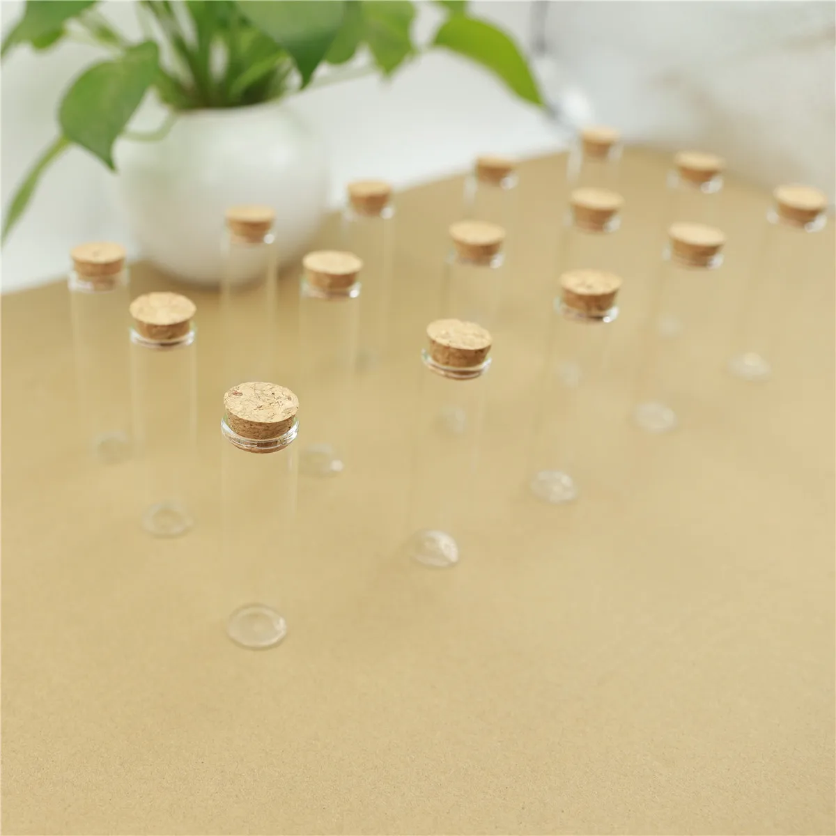 50pcs Glass Bottle Test Tube Cork Stopper Mini Spice Bottles Container Small DIY Jars Vials glass bottles storage jar