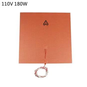 

150*150mm 110V 180W Silicone Rubber Heating Pad For 3D Printer Heating Bed