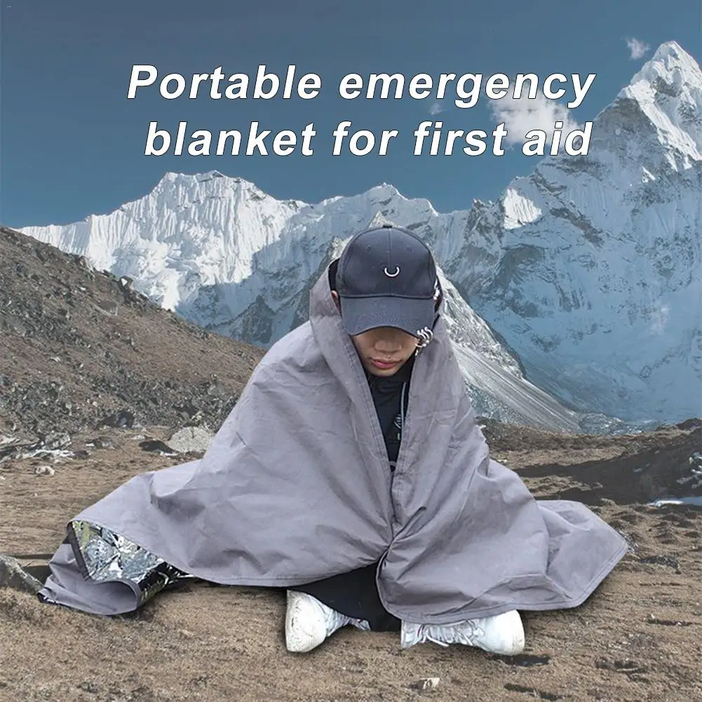 Emergency Survival Rescue Thermal Blanket Portable Blanket First Aid Sliver Rescue Curtain Blankets Outdoor Hiking Supplies