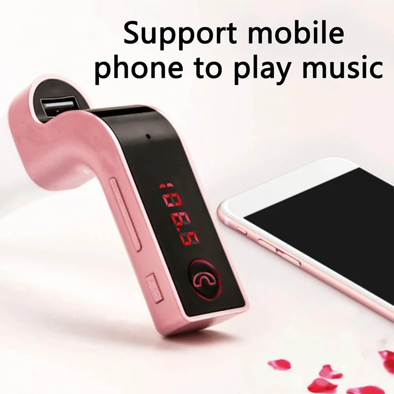 

G7 4-in-1 Handsfree USB TF Card Support Charger 2.1A Wireless Bluetooth Car Kit LCD Hands-Free FM Transmitter MP3 Music