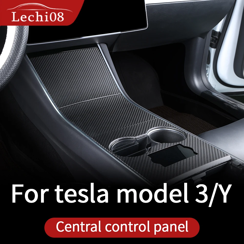 Аксессуары для tesla model 3/Автомобильная Y центральная консоль модель 3 carbon|Наклейки