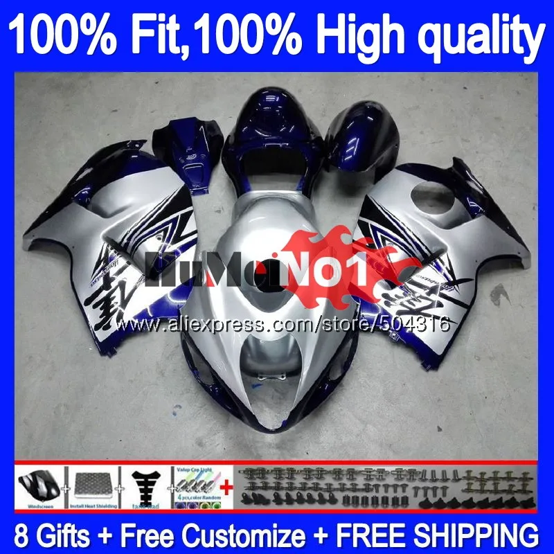 Инъекции для SUZUKI Hayabusa GSXR 1300 2008 2009 10 11 12 29MC. 232 серебристый синий GSXR-1300 GSXR1300 08 09 2010 2011 2012 обтекатель - Цвет: No. 1