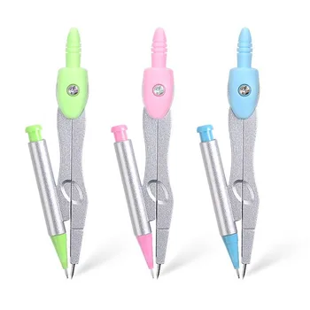 

1set Metal Compasses School Drafting with Lead Core Drawing Office Stationery Student Exam Painting Supplies Geometry Tools
