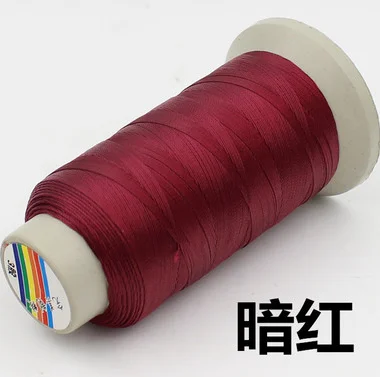 dark red 2 rolls 210D высокая прочность толстая нейлоновая швейная нить для швейной машины кожаный диван Холст Джинсы Брюки diy аксессуары 21colors1395 - Цвет: dark red 2 rolls