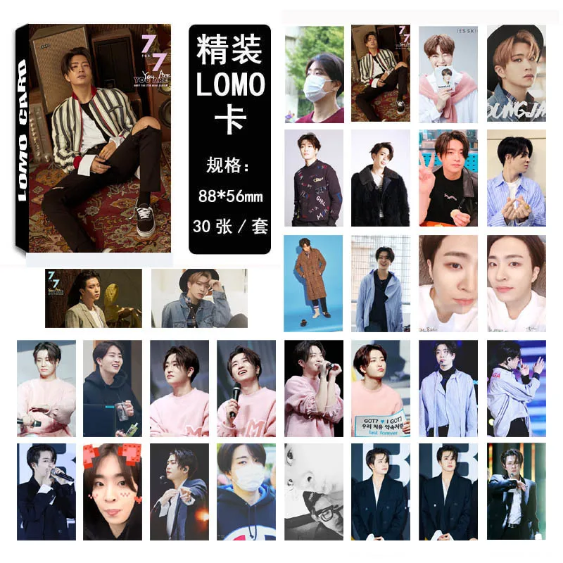 30 шт./компл. K-pop GOT7 Фотокарточка Youngjae 02 единичный Модный высококачественный