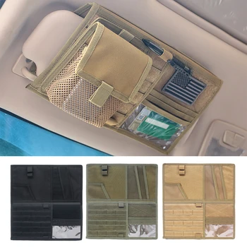 

Molle Car Sun Visor Organizer Bag Vehicle Panel EDC Tool CD Storage Pouch Holder