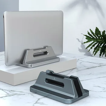 

Adjustable Vertical Laptop Stand Bookshelf 1 Slot Aluminum Alloy Bracket Notebook PC Desk Holder Support