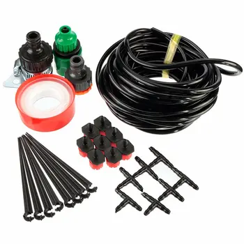 

DIY Adjustable Size Micro Drip Irrigation System Plant Self Watering Outdoor Garden Hose Kits Tool 8m + 8 Drop Head