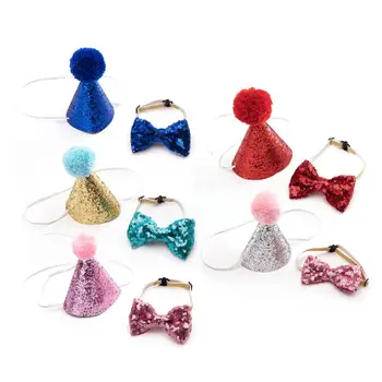 

2020 New 10Pcs/Pack Pet Ties Christmas Stripe Large Dog Ties Xmas Large Neckties Bow Ties Cat Festival Collar Simple Design Pet