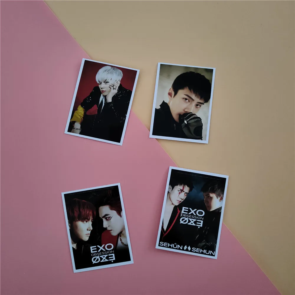 16 шт./компл. Kpop EXO OBSESSION lomo card альбом Фотокарта K-POP EXO OBSESSION photo lomo card периферийные Новые поступления