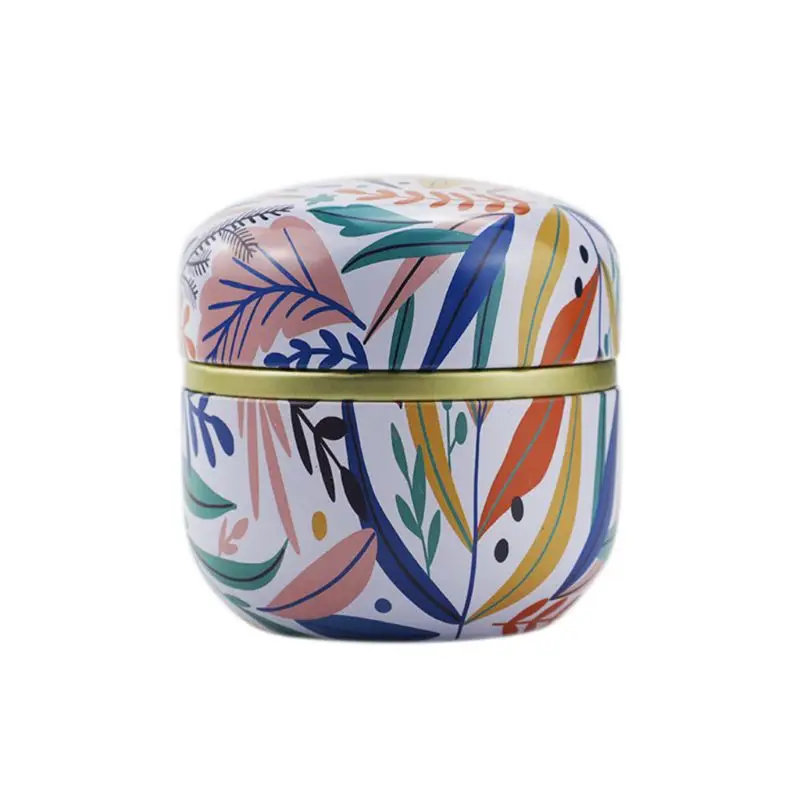 

Double Layer Tea Pot Tin Box Jar Candy Cookie Jewelry Coin Cans Storage Candle