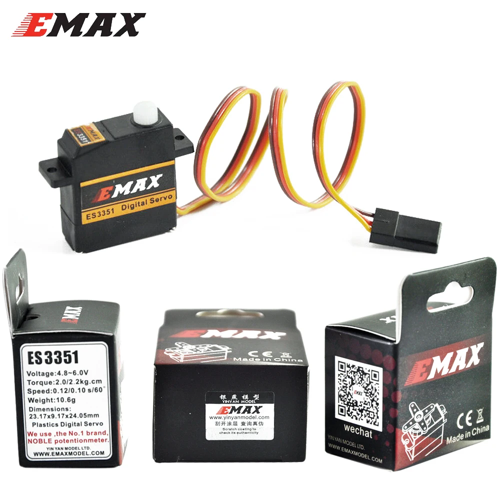 1 шт. Emax ES3301 ES3351 ES3302 ES3352 9 мм 4 8 6 в аналоговый/цифровой сервопривод металлическая