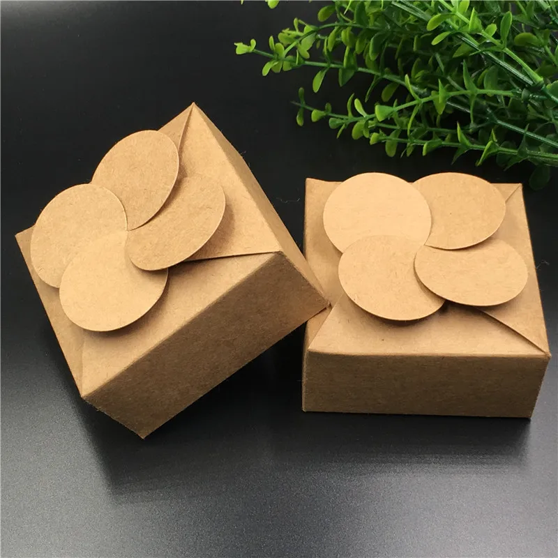 

100Pcs/Lot Especially Kraft Paper Windmill Boxes For Mother's Day DIY Gift Adornment Handcraft Container Boxes Accept Customized