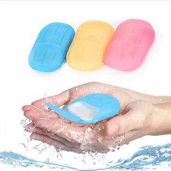 

20pcs/box Disposable Soap Paper Boxed Paper Soap Travel Portable Hand Washing Box Putting Soap Tools 2020