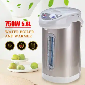 

5.8L 304 Stainless Steel 900W Electric Kettle Water Boiler and Warmer Anti-dry Power off Heating Wired Kettle Portable Heating