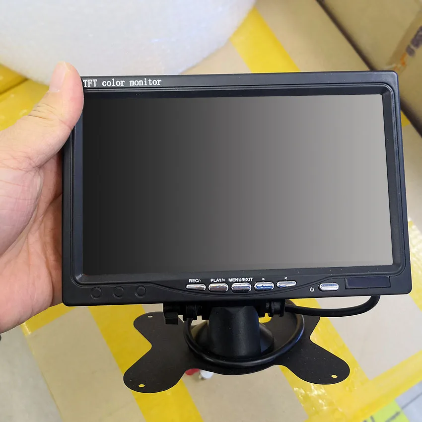 7inch memory card record monitor support 2way video input