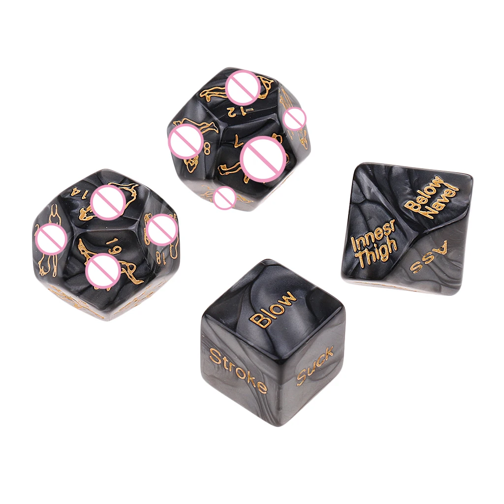 4pcs/set Multi-sided Sex Position Dices Naughty Erotic Dice Game Toy for Adults Couples Sex Love Game Foreplay Gift game dice,dice set,acrylic dice
