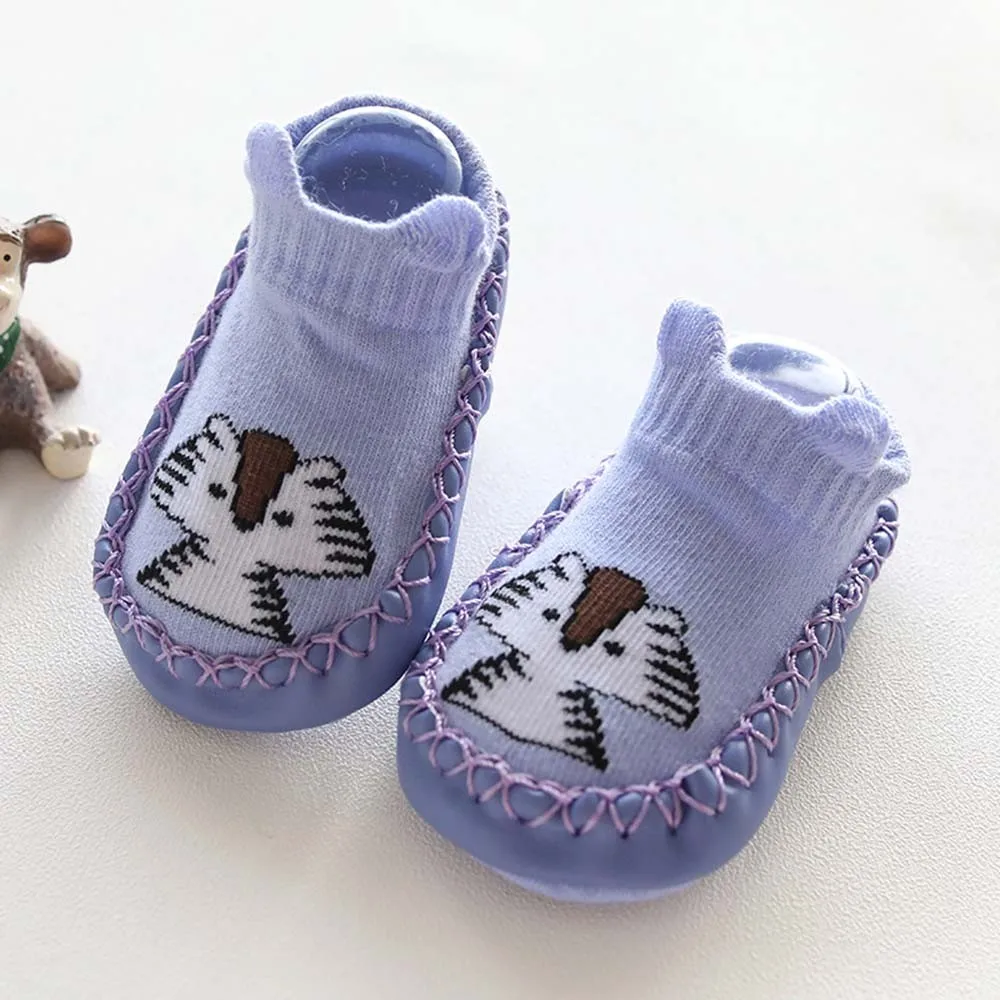 Newborn Baby Socks Cartoon Animal Baby Girls Boys Anti-Slip Socks Slipper Shoes Toddler Kids Winter Keep Warm Boots 6-24M