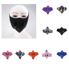 Тренировочная маска для лица для езды на велосипеде, защита от пыли, ветрозащитная, с активированным углем, для рта, с фильтром клапана, как для женщин, так и для мужчин