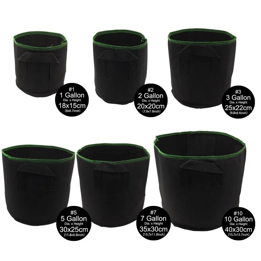 MUCIAKIE-1-10-Gallon-Hydroponic-Root-Fabric-Smart-Pot-Grow-Bags-Garden-Plant-Container-Pouch-Bag (2)