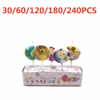 

Cake candles Masha and Bear cake decorations candles for baby shower kids happy birthday Cartoon Masha and Bear Party Supplies