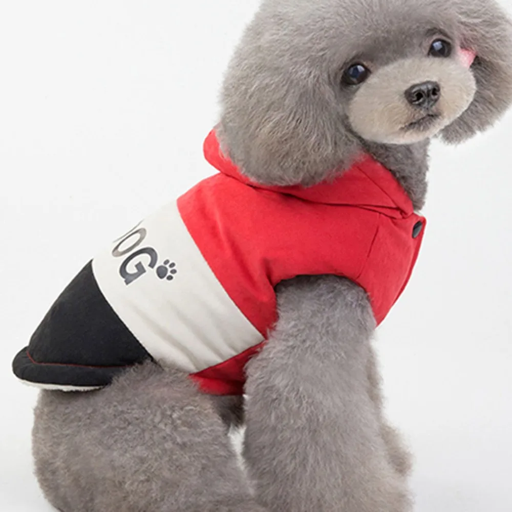 Pet Chinese Clothes Dog Cat Shirt Color Stitching Coat Sweatshirt Vest Pets  Warm Clothes Coat   пуховик для собак #2S01 (5)