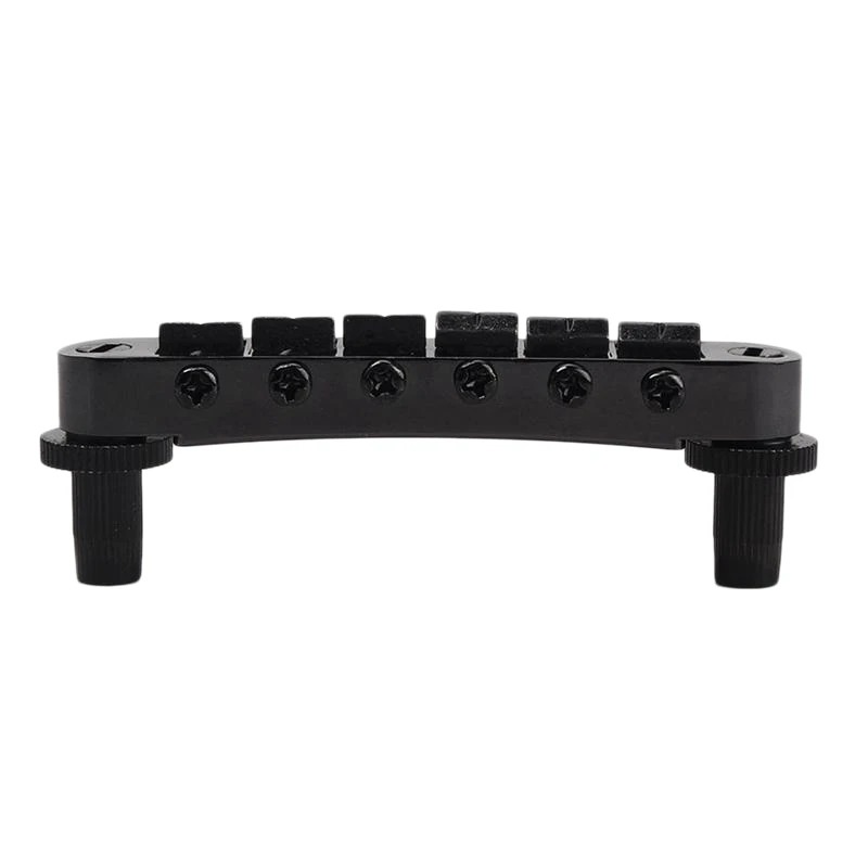 

Electric Guitar Adjustable Saddle Bridge Tail Tune O Matic Bridge For Jazz Guitars Black