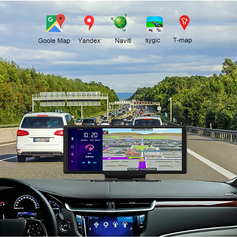 truck navigation New 10.26" Vehicle GPS Navigation 4GB+32GB Car DVR Dual Camera ADAS Dash Cam Android 8.1 Auto Recorder Video Surveillance 1080P samsara gps