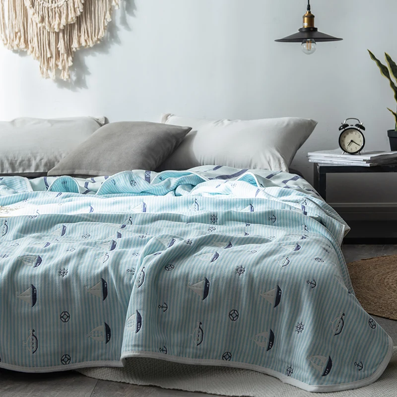 2024 Newborn Baby Blanket 100% Muslin Cotton 6 Layers Soft Thick Newborn Swaddling Baby Swaddle Bedding Receiving Blankets