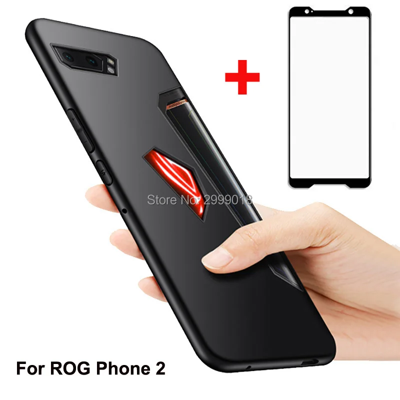 Для Asus Rog Phone II ZS660KL чехол Z01QD чехол+ Защитная пленка из закаленного стекла для Asus Rog Phone 2