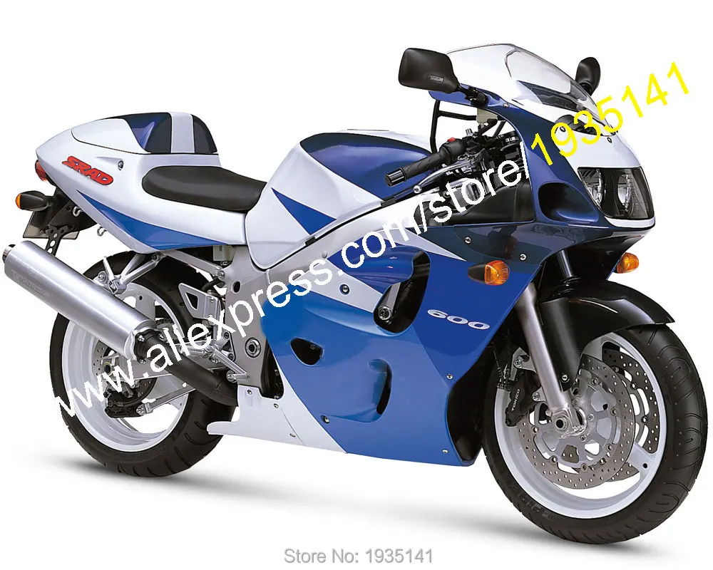 Обтекатель для мотоцикла Suzuki SRAD GSXR600 GSXR750 96 97 98 99 GSXR 600/750 1996 1997 1998 1999 синий белый